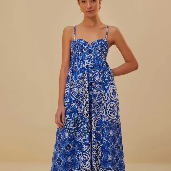 💙NWT 💙 blue tile dream maxi dress - WILL PRICE MATCH - Picture 2 of 9